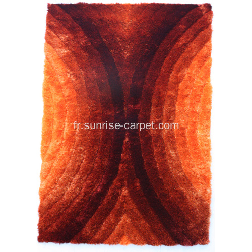 Polyester rouge & Orange couleur tapis 3D